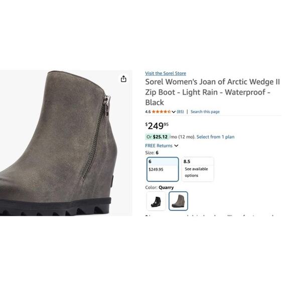 Sorel Womens Green Suede Leather Ankle Boots Zip Up Joan of Arctic Chelsea Sz 11 - Picture 11 of 13